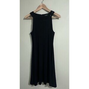 Ralph Lauren Green Label Womens Little Black Party Dress Medium Petite